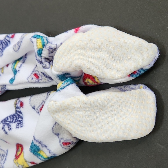 Vintage 1990s Small Steps One Piece Footsie Pajamas Zoo Animals 2T - Picture 10 of 11